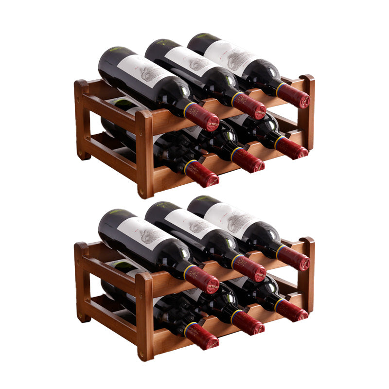 Modern Tabletop Wine Bottle Rack Solid Wood Wine Bottle Rack for Home