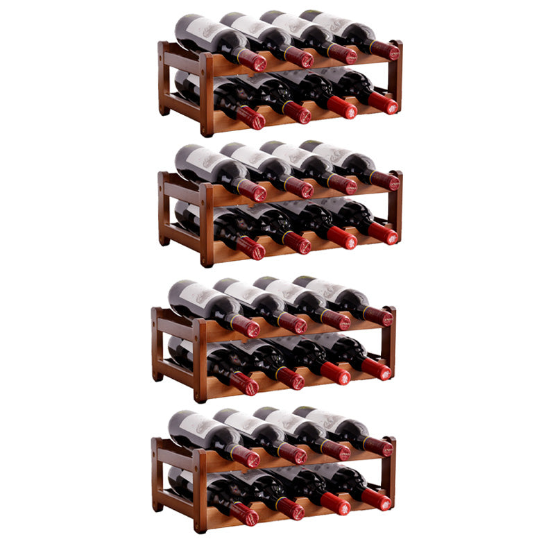 Modern Tabletop Wine Bottle Rack Solid Wood Wine Bottle Rack for Home