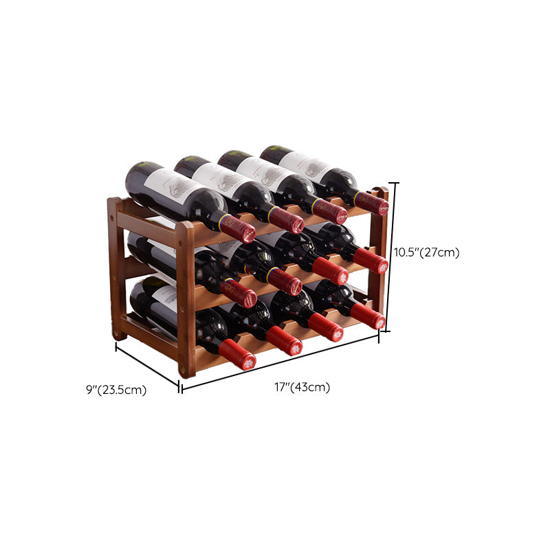 Modern Tabletop Wine Bottle Rack Solid Wood Wine Bottle Rack for Home