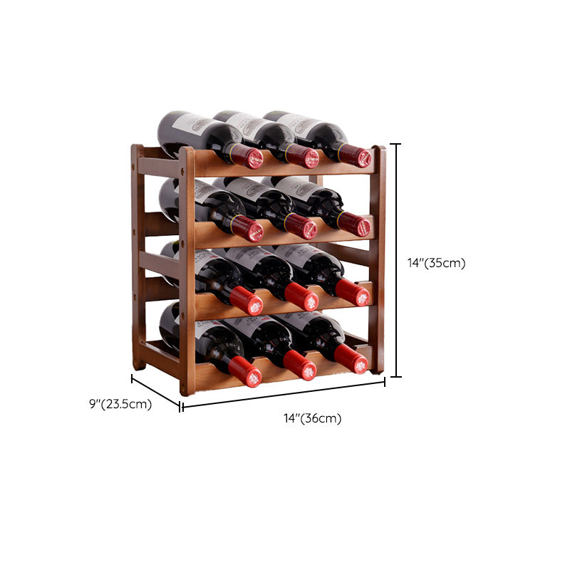 Modern Tabletop Wine Bottle Rack Solid Wood Wine Bottle Rack for Home