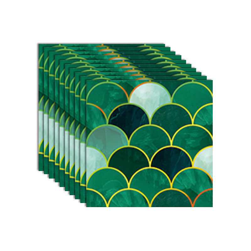 Polygon Peel and Stick Backsplash Tile PVC Mosaic Peel and Stick Tile for Kitchen