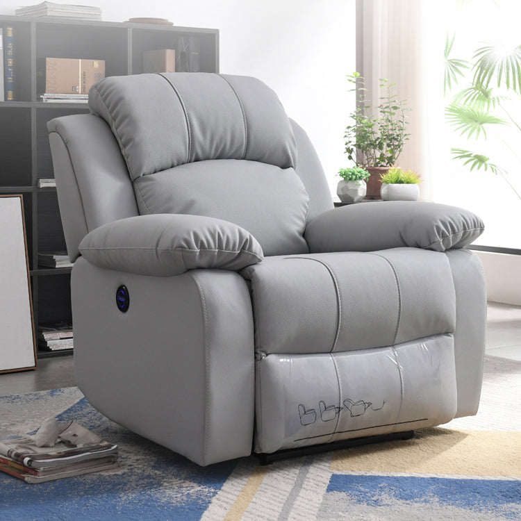 Contemporary Wing Chair Recliner Metal Solid Color Arm Swivel Rocker Indoor