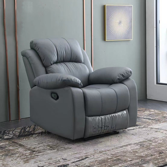 Contemporary Wing Chair Recliner Metal Solid Color Arm Swivel Rocker Indoor