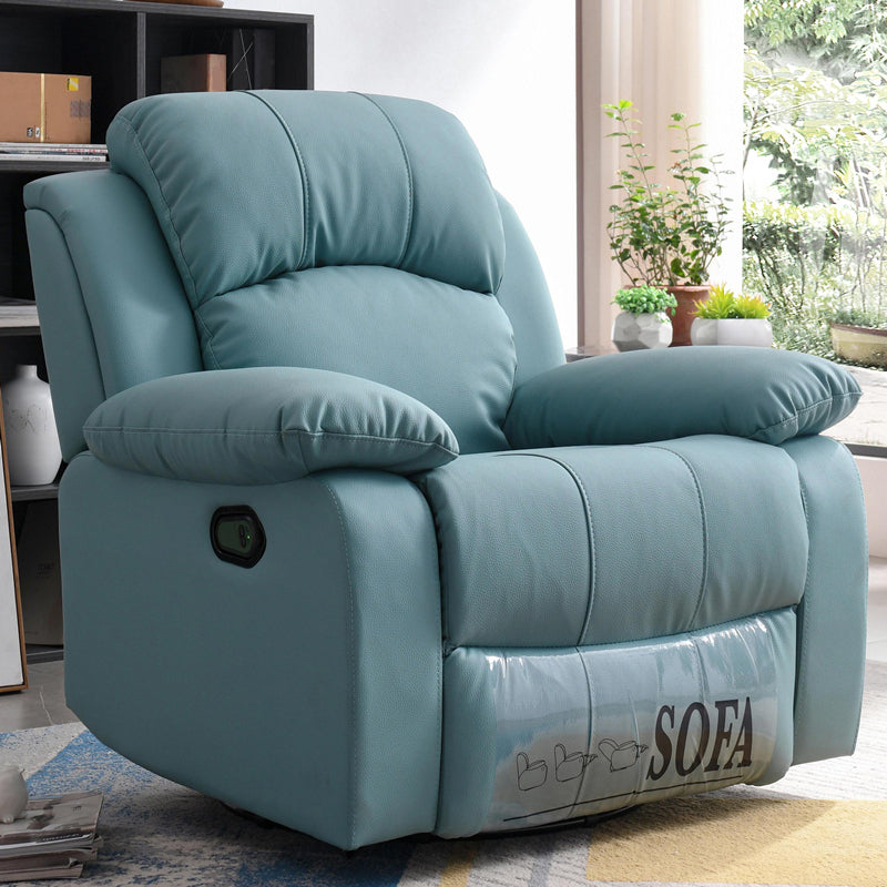 Contemporary Wing Chair Recliner Metal Solid Color Arm Swivel Rocker Indoor