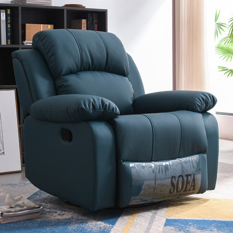 Contemporary Wing Chair Recliner Metal Solid Color Arm Swivel Rocker Indoor