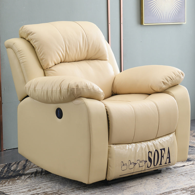 Contemporary Wing Chair Recliner Metal Solid Color Arm Swivel Rocker Indoor