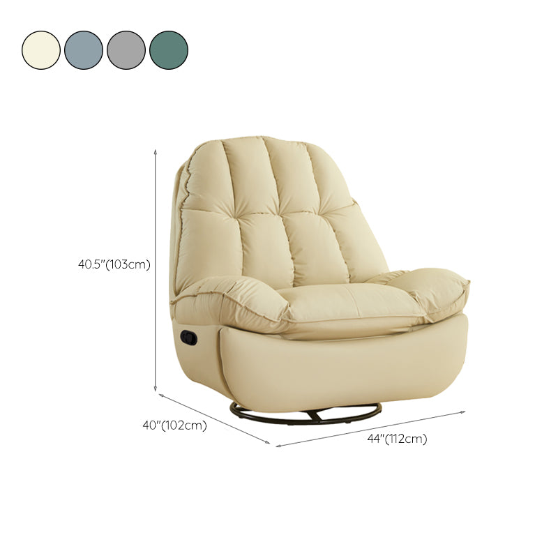 Traditional Standard Recliner Metal Solid Color Reclining Swivel Rocker