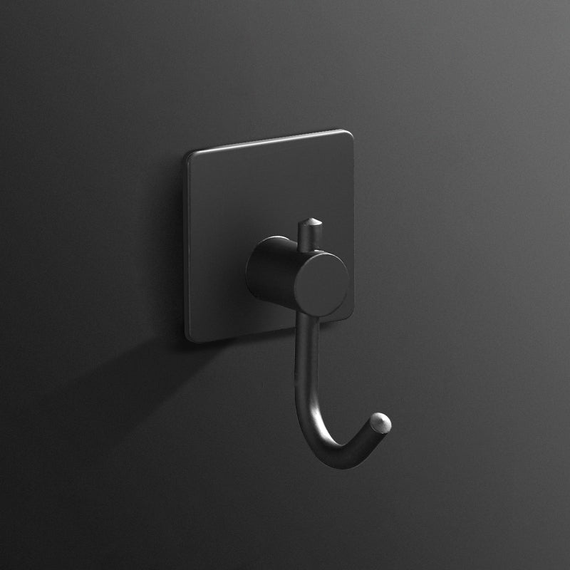 Minimalistic Bathroom Accessory Set Modern Matte Grey Robe Hooks