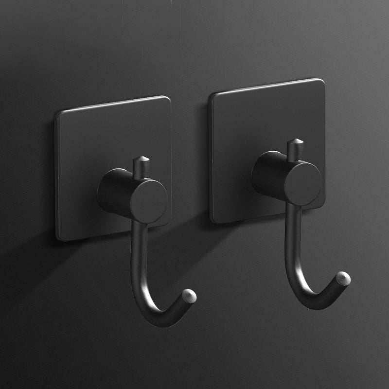 Minimalistic Bathroom Accessory Set Modern Matte Grey Robe Hooks