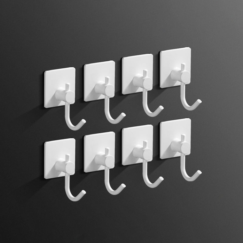 Minimalistic Bathroom Accessory Set Modern Matte Grey Robe Hooks