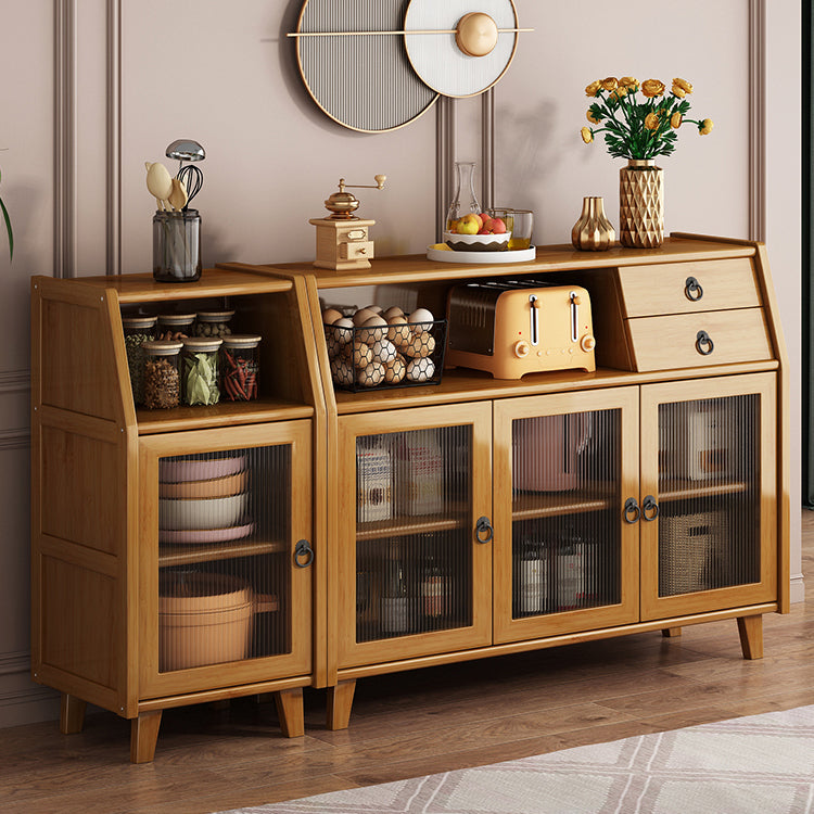 Contemporary Sideboard Cabinet Bamboo Sideboard for Dining Room