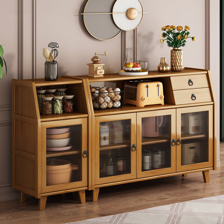 Contemporary Sideboard Cabinet Bamboo Sideboard for Dining Room