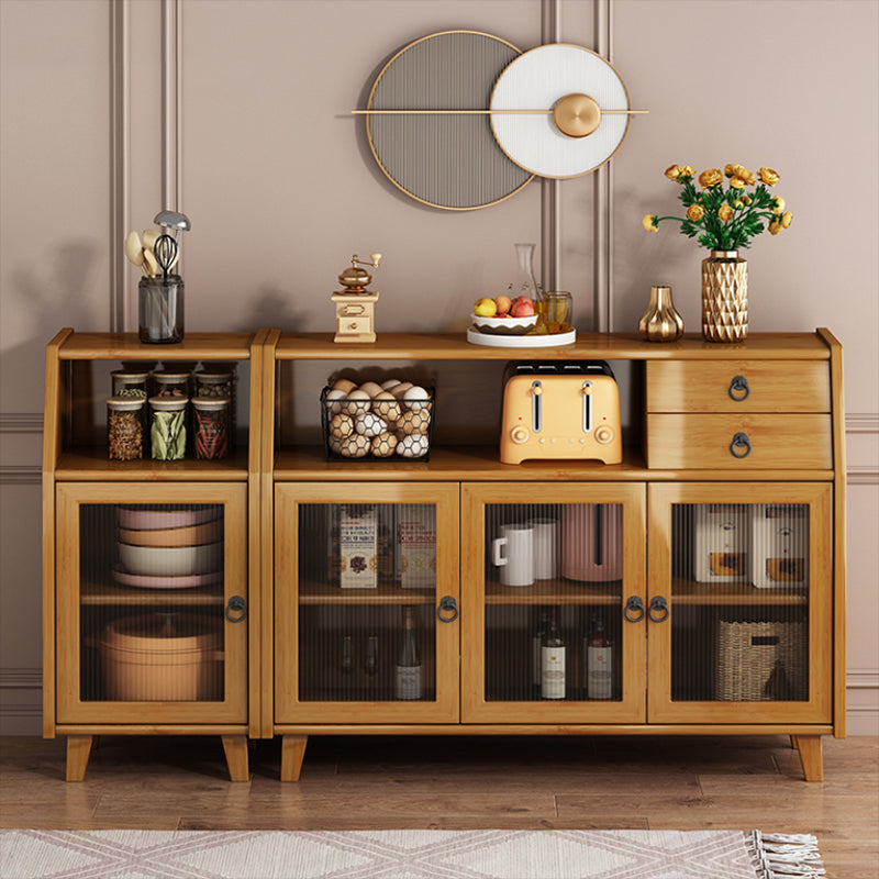 Contemporary Sideboard Cabinet Bamboo Sideboard for Dining Room