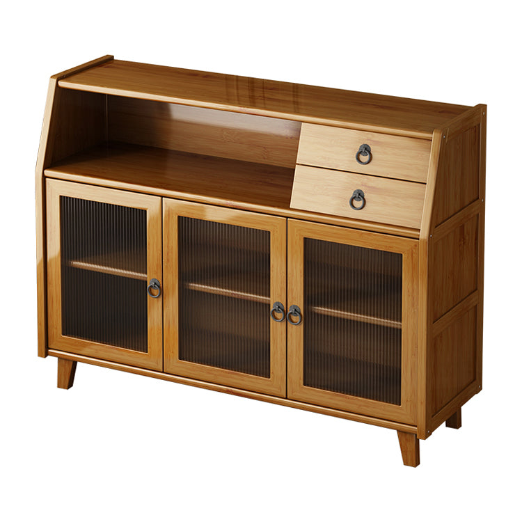 Contemporary Sideboard Cabinet Bamboo Sideboard for Dining Room