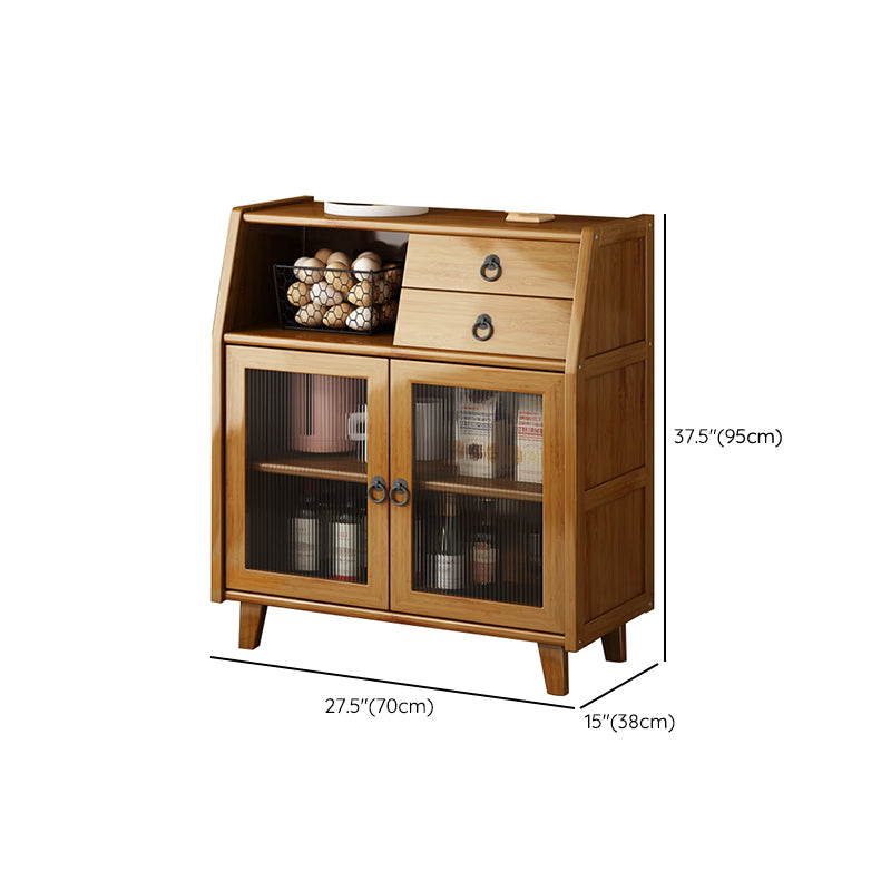 Contemporary Sideboard Cabinet Bamboo Sideboard for Dining Room