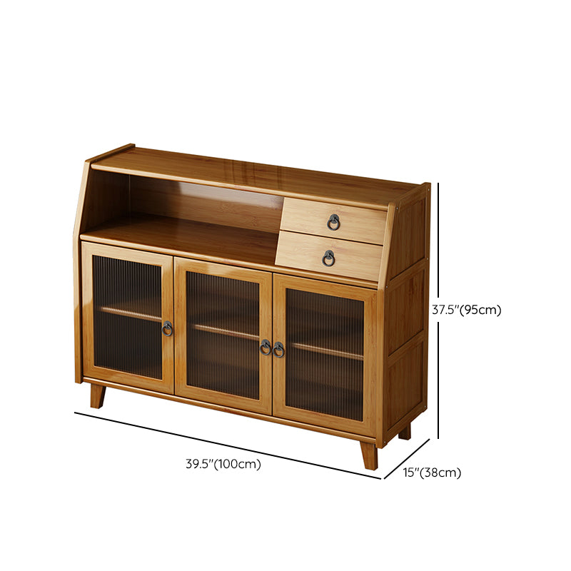 Contemporary Sideboard Cabinet Bamboo Sideboard for Dining Room