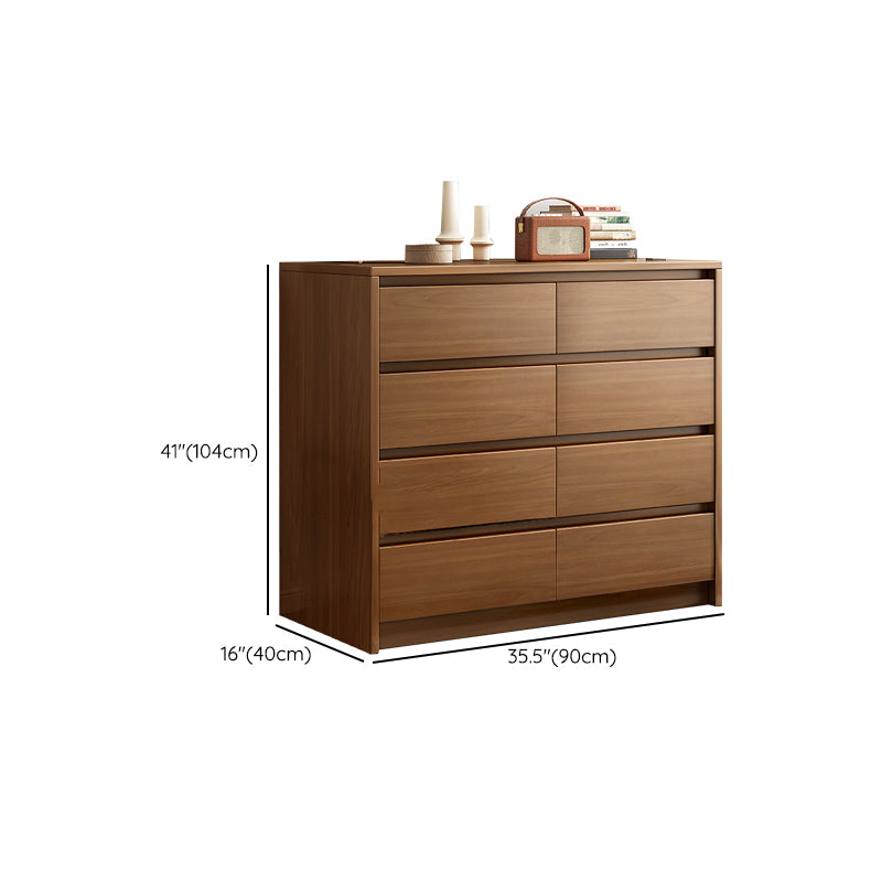 Wood Side Cabinet Standard Mid-Century Modern Storage Cabinet with Drawers