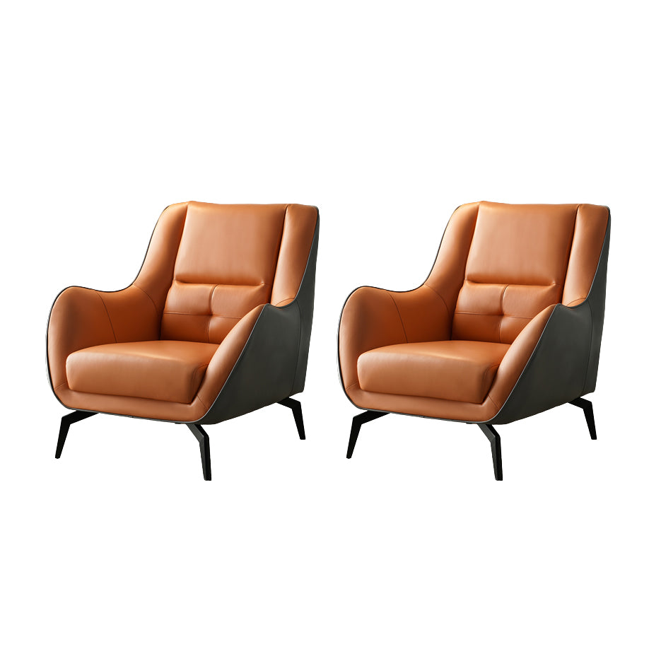 Leather Lounge Chair Arms Included Lounge Accent Chair for Living Room