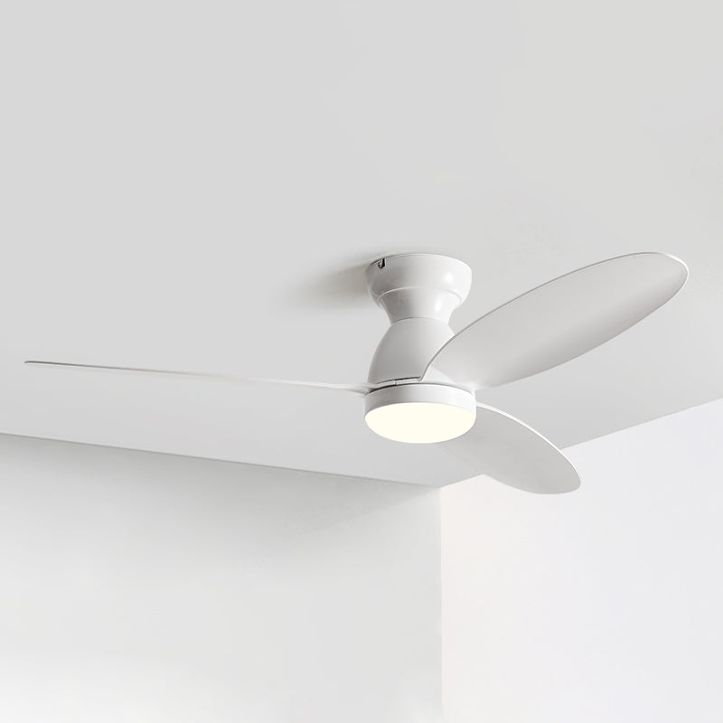 Fan Shape Metal Ceiling Fan Modern Style 1-Light Ceiling Mount Fans Fixture