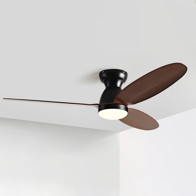 Fan Shape Metal Ceiling Fan Modern Style 1-Light Ceiling Mount Fans Fixture