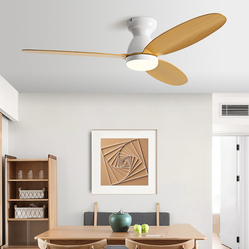 Fan Shape Metal Ceiling Fan Modern Style 1-Light Ceiling Mount Fans Fixture