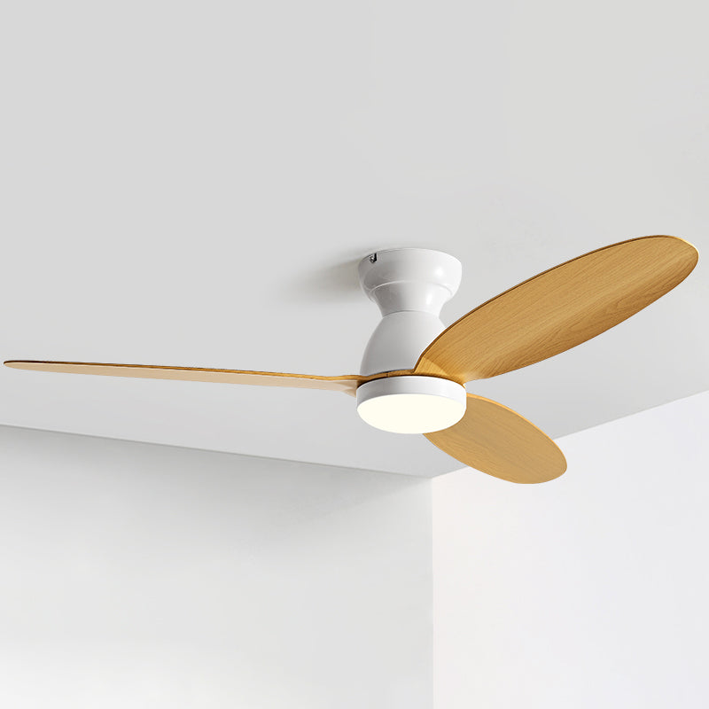 Fan Shape Metal Ceiling Fan Modern Style 1-Light Ceiling Mount Fans Fixture