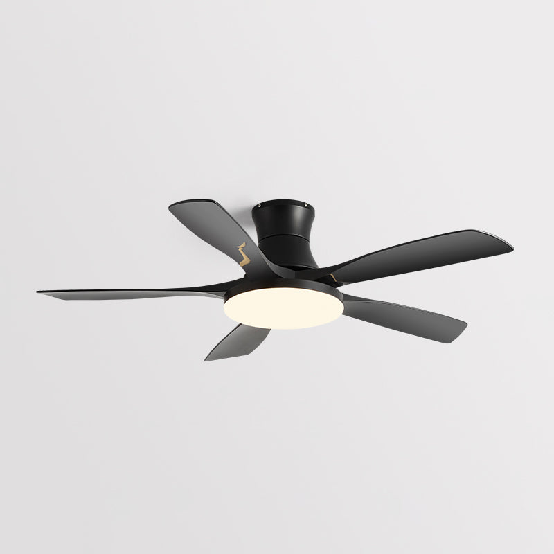 Fan Shape Metal Ceiling Fan Modern Style 1-Light Ceiling Mount Fans Fixture