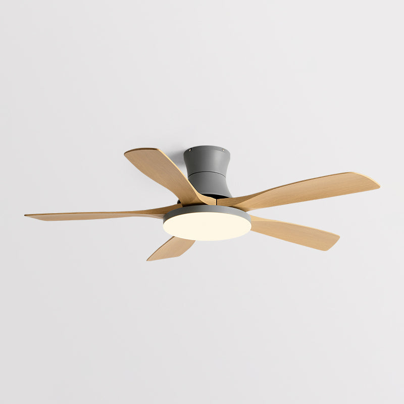 Fan Shape Metal Ceiling Fan Modern Style 1-Light Ceiling Mount Fans Fixture