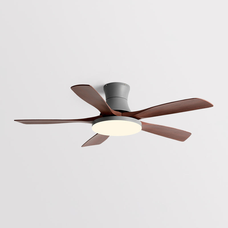 Fan Shape Metal Ceiling Fan Modern Style 1-Light Ceiling Mount Fans Fixture