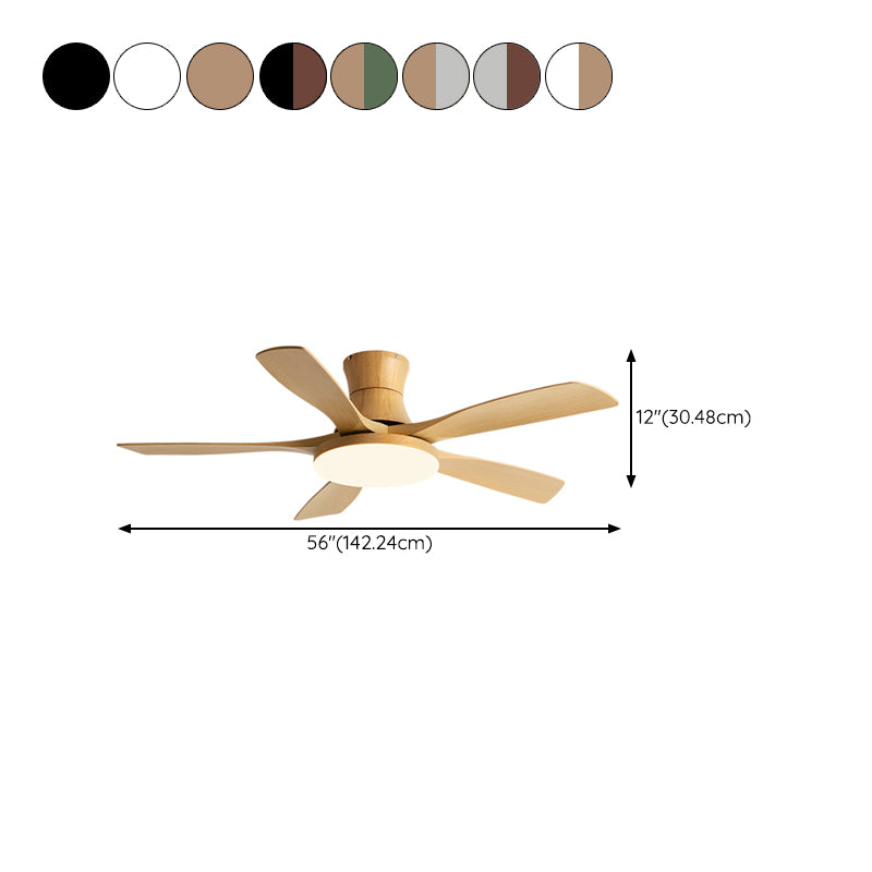 Fan Shape Metal Ceiling Fan Modern Style 1-Light Ceiling Mount Fans Fixture