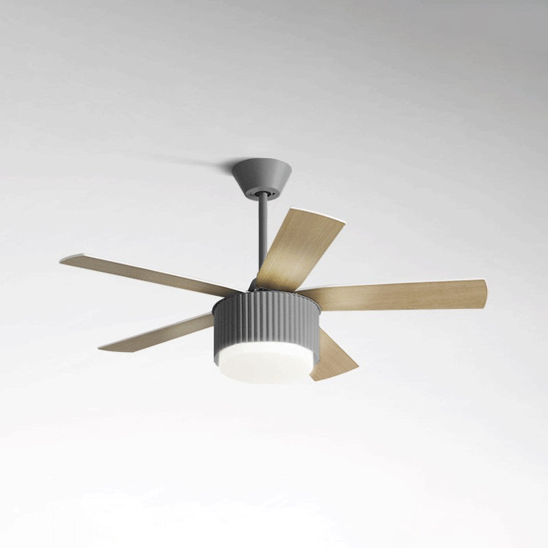 Metal Fan Shape Ceiling Fans Kid Style 1 Light Ceiling Mount Fan Fixture for Living Room