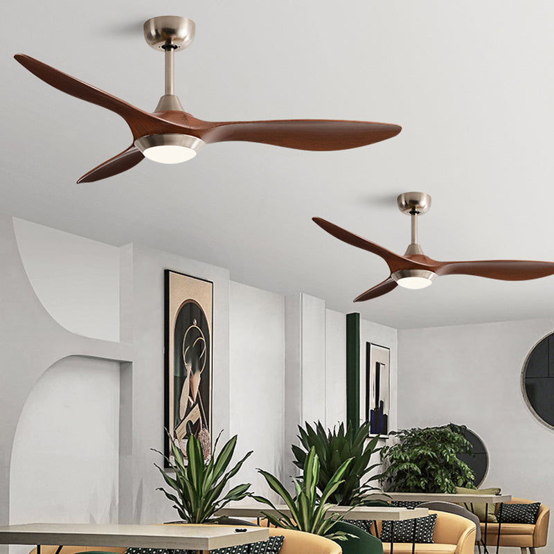 Fan Shape Metal Ceiling Fan Modern Style 1 Light Ceiling Mount Fan Fixture for Living Room