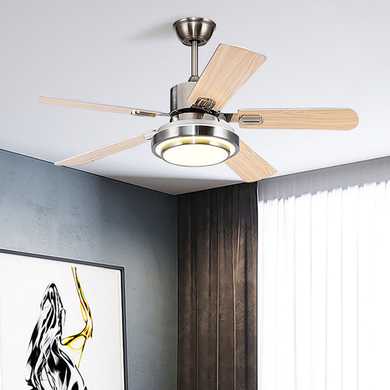 Fan Shape Metal Ceiling Fans Modern Style 1 Light Ceiling Mount Fan Fixture