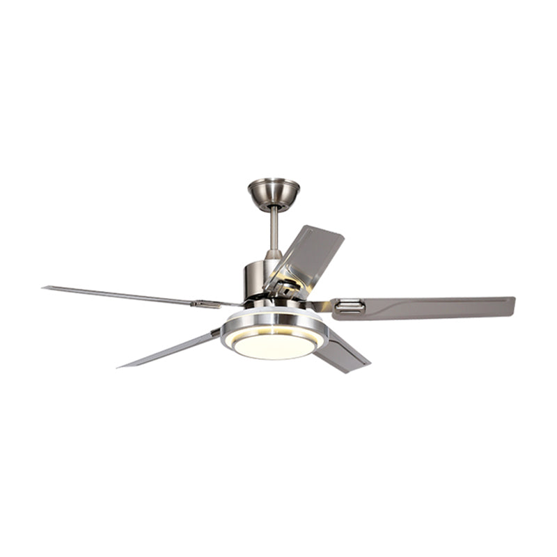 Fan Shape Metal Ceiling Fans Modern Style 1 Light Ceiling Mount Fan Fixture