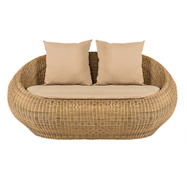 Designer Outdoor Rattan Sofa Tropical Style Simple Leisure Patio Sofa