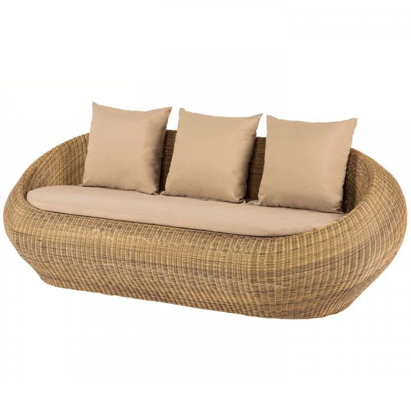 Designer Outdoor Rattan Sofa Tropical Style Simple Leisure Patio Sofa