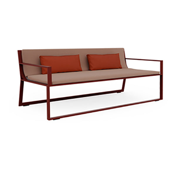 Metal Outdoor Patio Sofa Modern 1 Piece Patio Sofa with Cushions