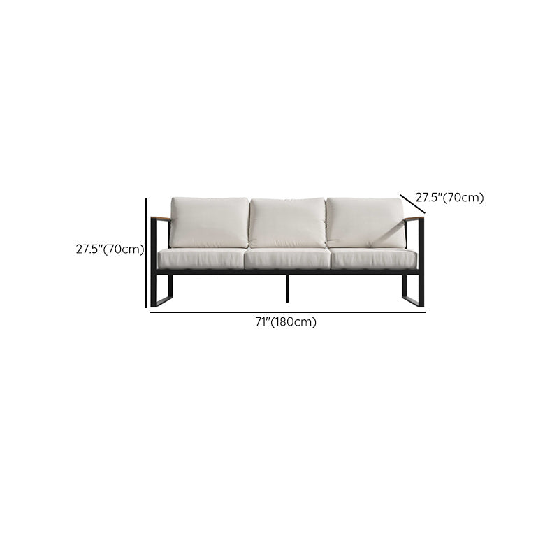 Modern Metal Outdoor Patio Fade Resistant Sofa Patio Sofa with Cushions