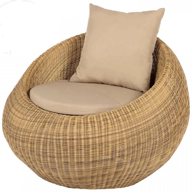 Contemporary Rattan Outdoor Patio Sofa Tropical Style Simple Leisure Patio Sofa