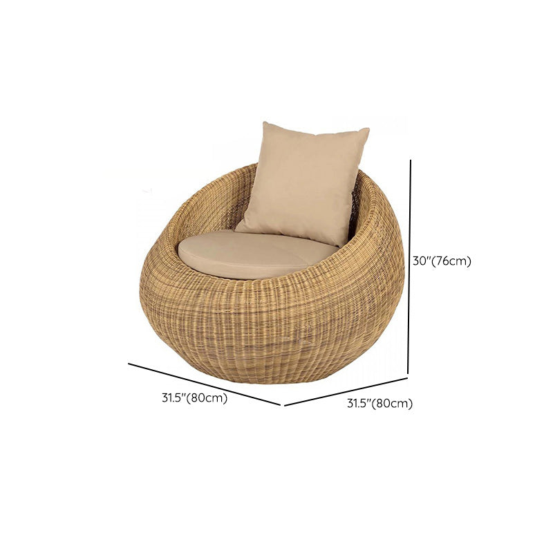 Contemporary Rattan Outdoor Patio Sofa Tropical Style Simple Leisure Patio Sofa