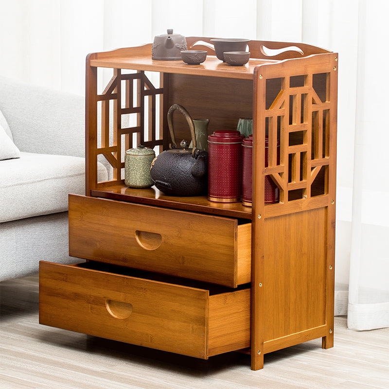 Contemporary Sideboard Cabinet Bamboo Sideboard with Drawers for Kitchen