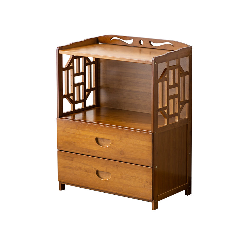 Contemporary Sideboard Cabinet Bamboo Sideboard with Drawers for Kitchen