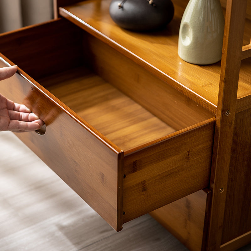 Contemporary Sideboard Cabinet Bamboo Sideboard with Drawers for Kitchen