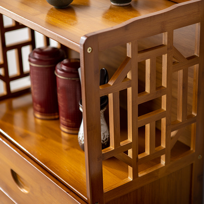 Contemporary Sideboard Cabinet Bamboo Sideboard with Drawers for Kitchen