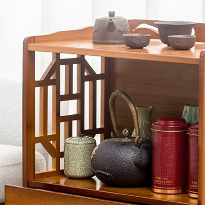 Contemporary Sideboard Cabinet Bamboo Sideboard with Drawers for Kitchen