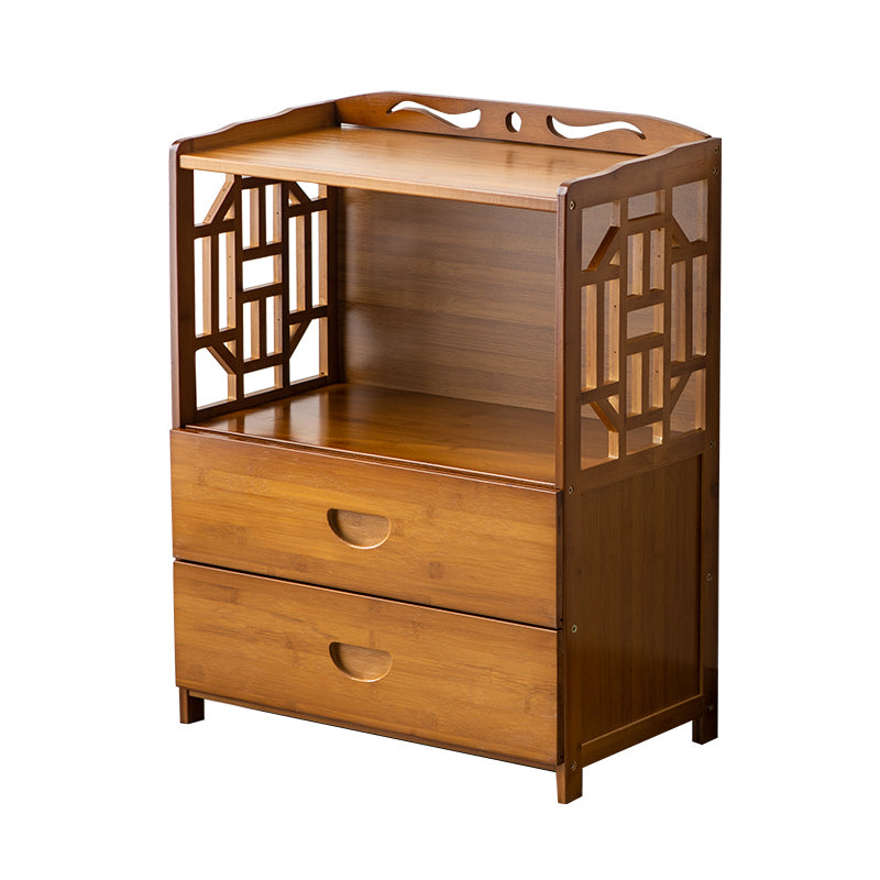 Contemporary Sideboard Cabinet Bamboo Sideboard with Drawers for Kitchen