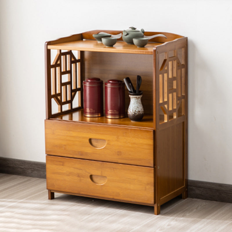 Contemporary Sideboard Cabinet Bamboo Sideboard with Drawers for Kitchen