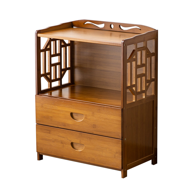 Contemporary Sideboard Cabinet Bamboo Sideboard with Drawers for Kitchen