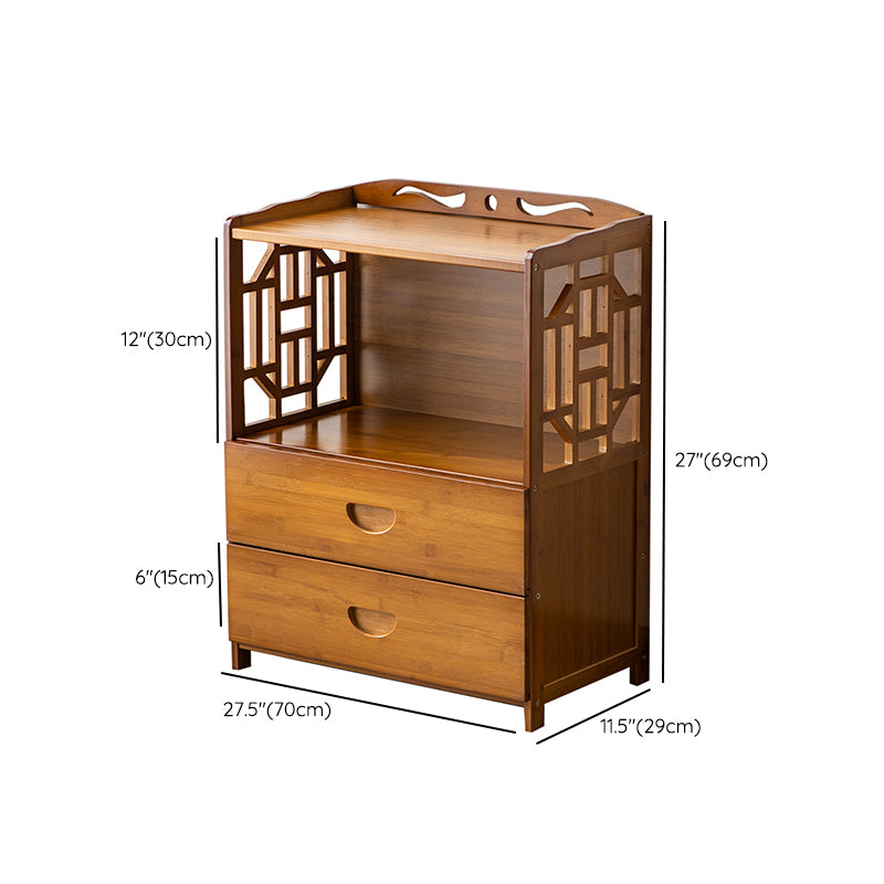 Contemporary Sideboard Cabinet Bamboo Sideboard with Drawers for Kitchen