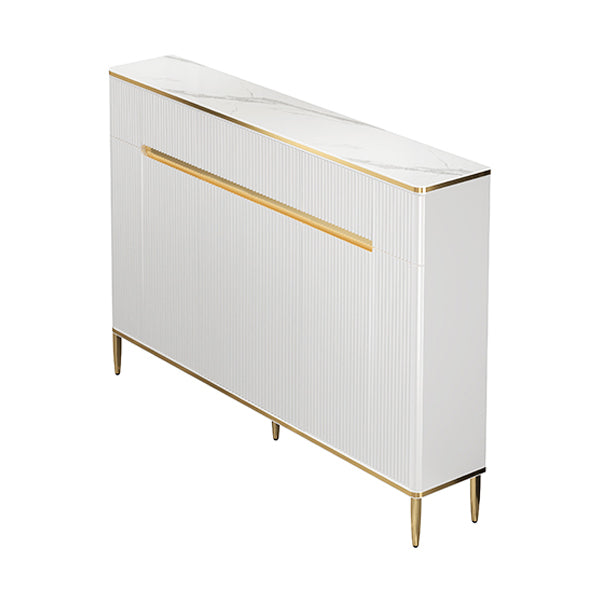 Glam Sideboard Table Stone Sideboard Cabinet with Doors for Kitchen